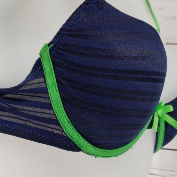 Mix & Co Women's New 2 Pack Pink Navy Blue Bra Sets 34C - Picture 8 of 9